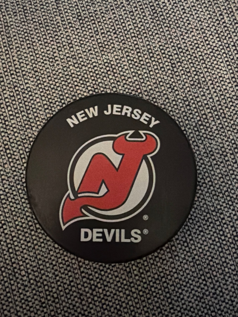 NJ devils hockey puck